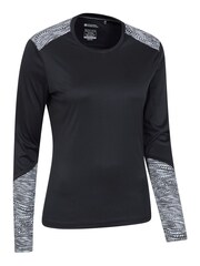 Mountain Warehouse Black Womens Reflective Long Sleeve T-Shirt - Image 3 of 4