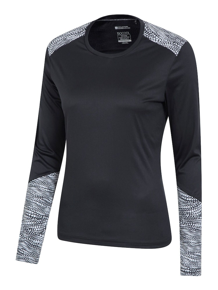 Mountain Warehouse Black Womens Reflective Long Sleeve T-Shirt - Image 4 of 4