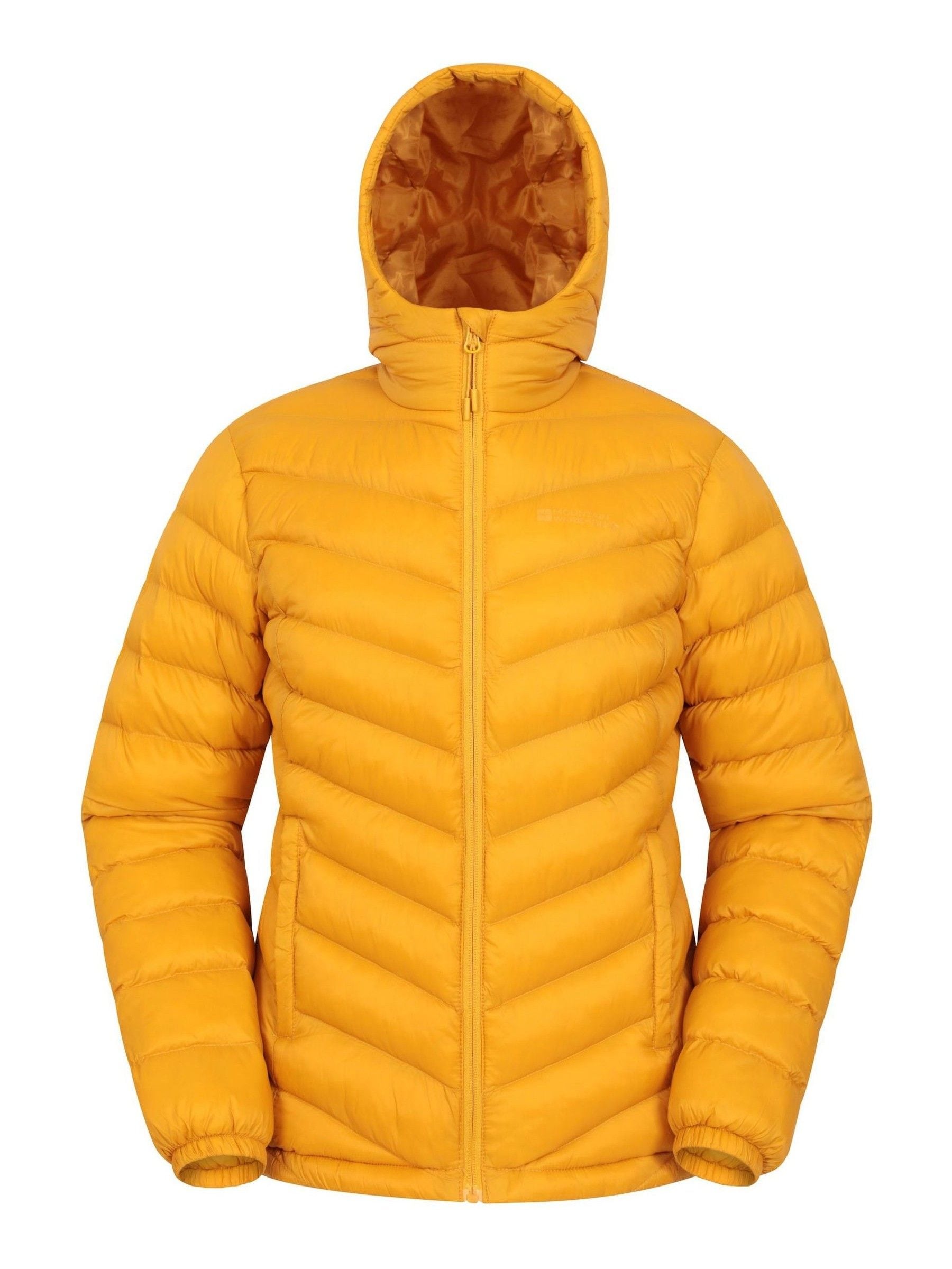 Yellow padded coat womens top