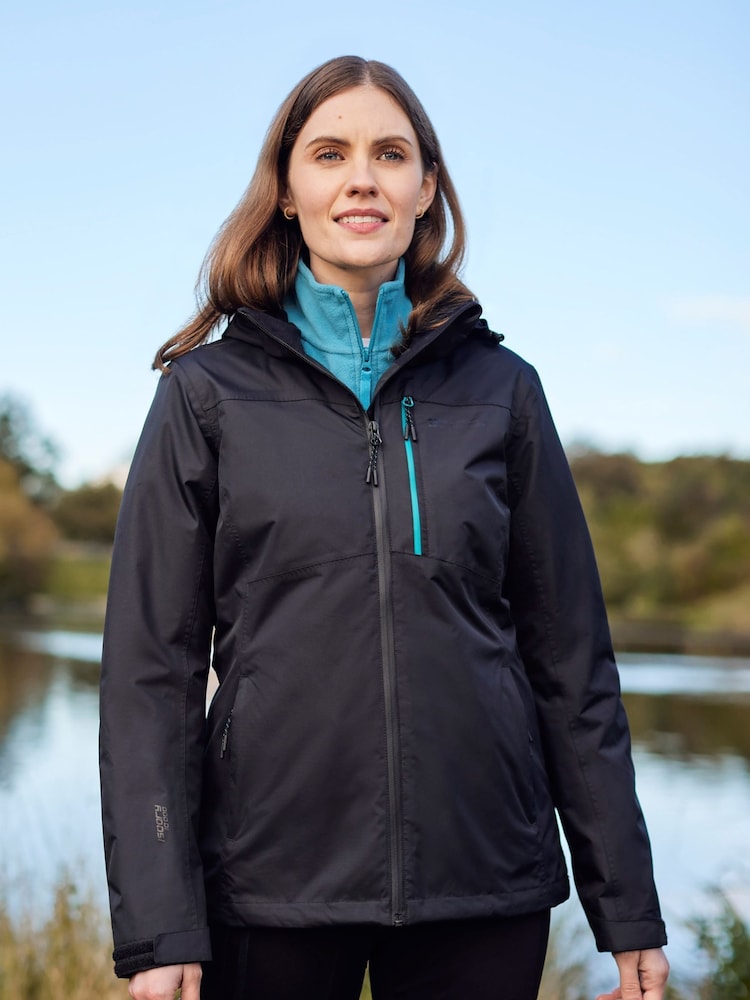 Mountain Warehouse Black Rainforest II Extreme Womens Waterproof Jacket - Image 1 of 6