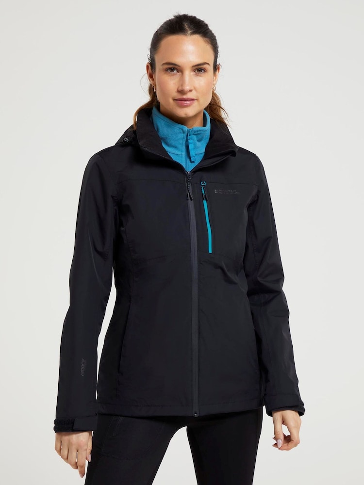 Mountain Warehouse Black Rainforest II Extreme Womens Waterproof Jacket - Image 2 of 6