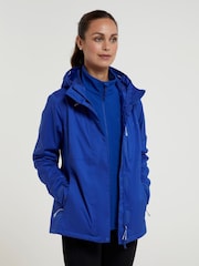 Mountain Warehouse Blue Womens Whirlwind Waterproof 3 In 1 Jacket - Image 2 of 8
