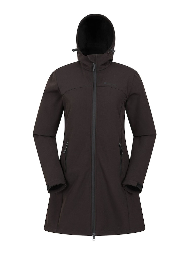 Abrigo de mujer impermeable de softshell Exodus de Mountain Warehouse - Imagen 2 de 5