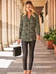 Sosandar Black Chocolate Brown Coated Perfect Skinny Jeans' - Image 4 of 4