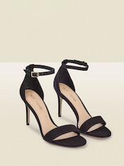 Sosandar Black Barely There High Heel Sandals - Image 4 of 5