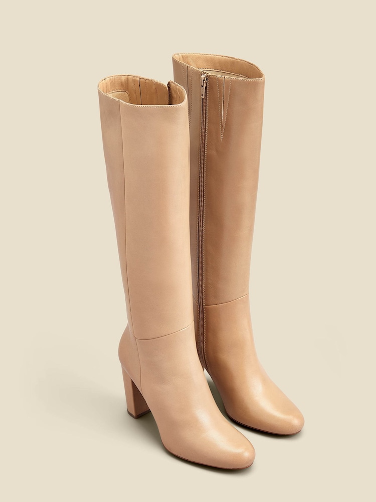 Sosandar Natural Leather Knee High Boots - Image 2 of 4