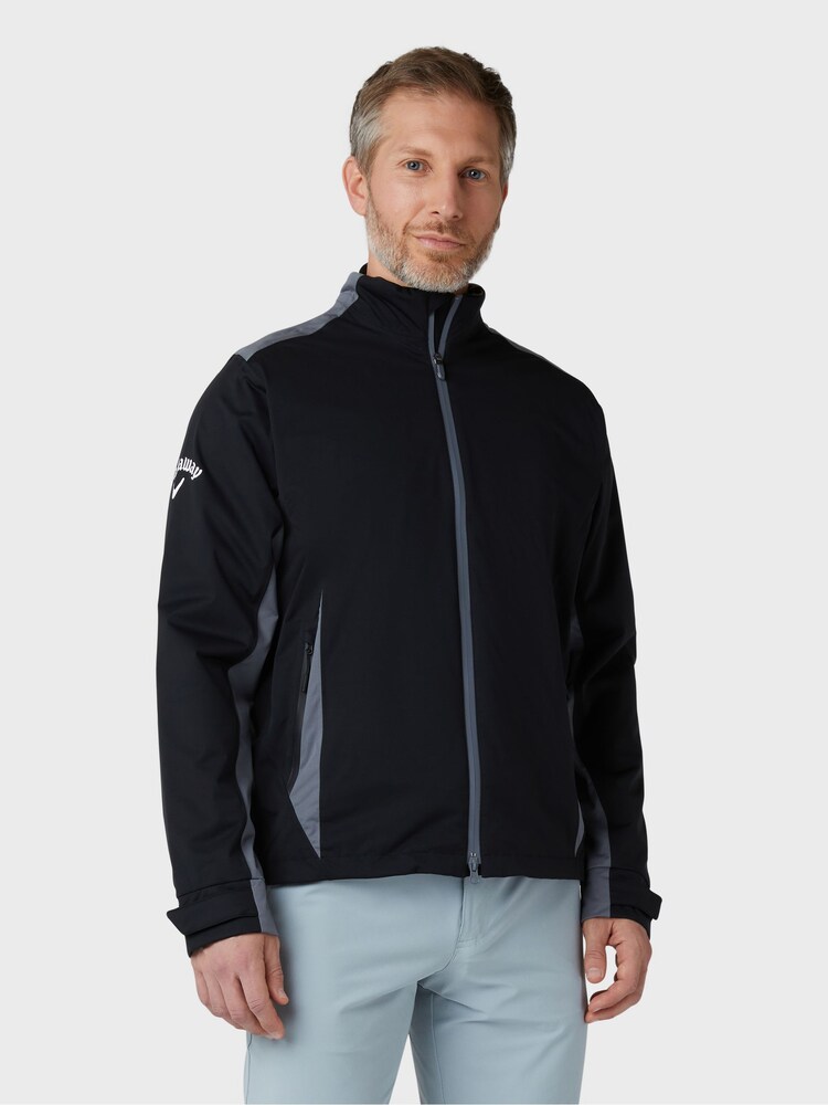 Callaway Apparel Mens Golf Stormlite 2 Waterproof Black Jacket - Image 1 of 5