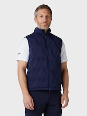 Callaway Apparel Mens Blue Golf Chev Welded Quilted Vest - Image 1 of 4