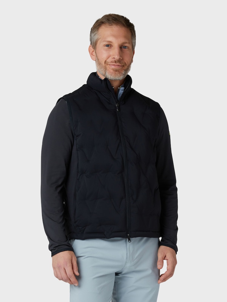 Callaway Apparel Mens Golf Chev Welded Black Quilted Gilet - Изображение 1 из 4
