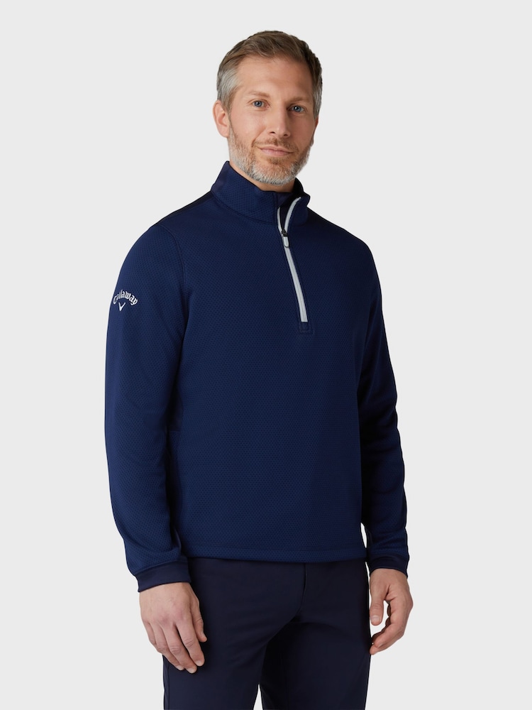 Callaway Apparel Mens Blue Golf Hex Fleece - Image 1 of 6