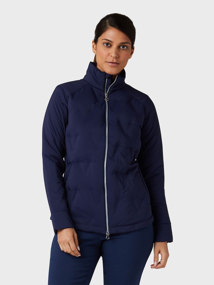 Callaway Apparel Ladies Blue Golf Chev Primaloft Quilted Jacket - Image 1 of 4