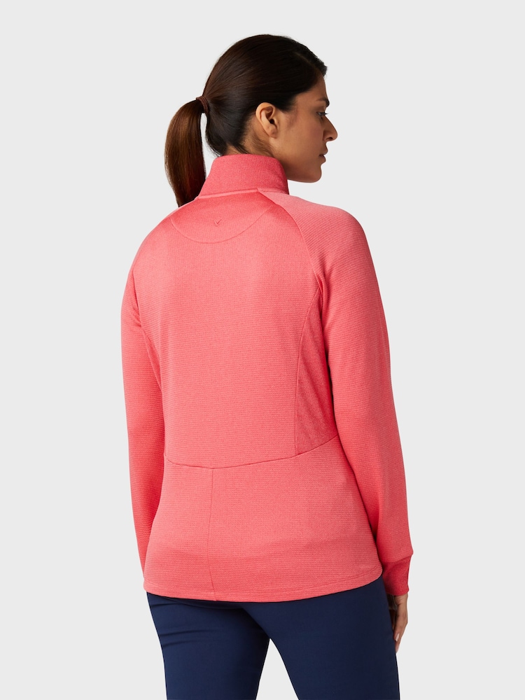 Callaway Apparel Ladies Pink Golf Midweight Waffle Fleece - Image 2 of 4