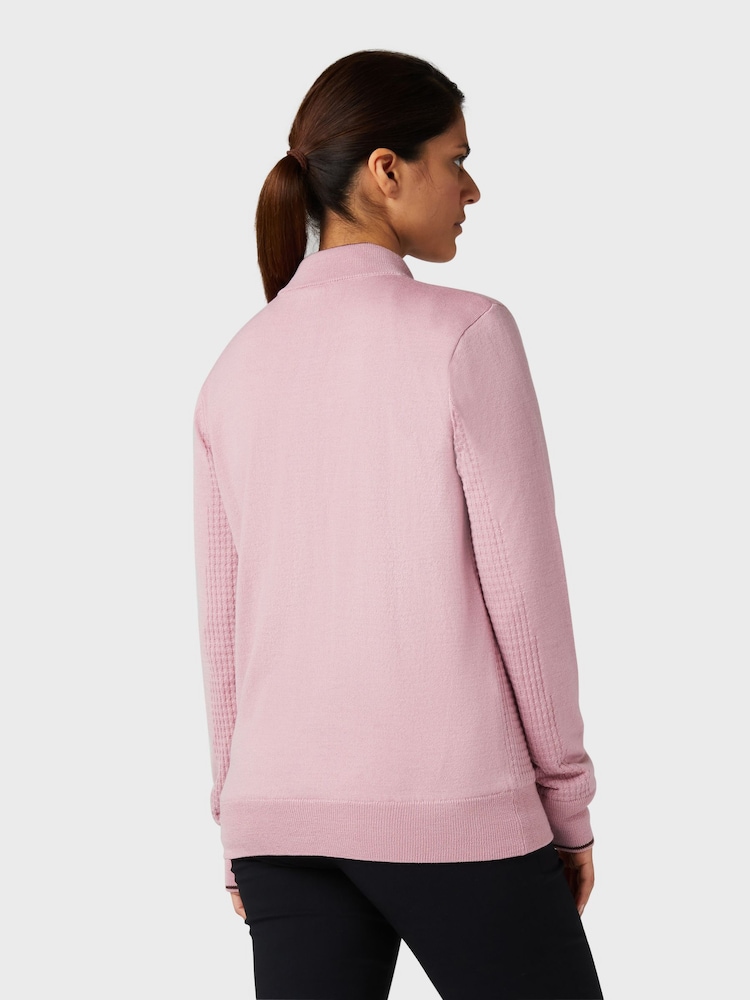 Callaway Apparel Ladies Golf Pink Lined Windstopper Full Zipped Sweater - Image 2 of 5