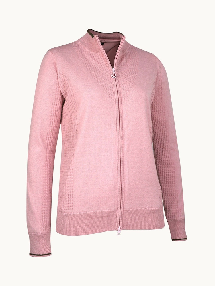 Callaway Apparel Ladies Golf Pink Lined Windstopper Full Zipped Sweater - Image 5 of 5