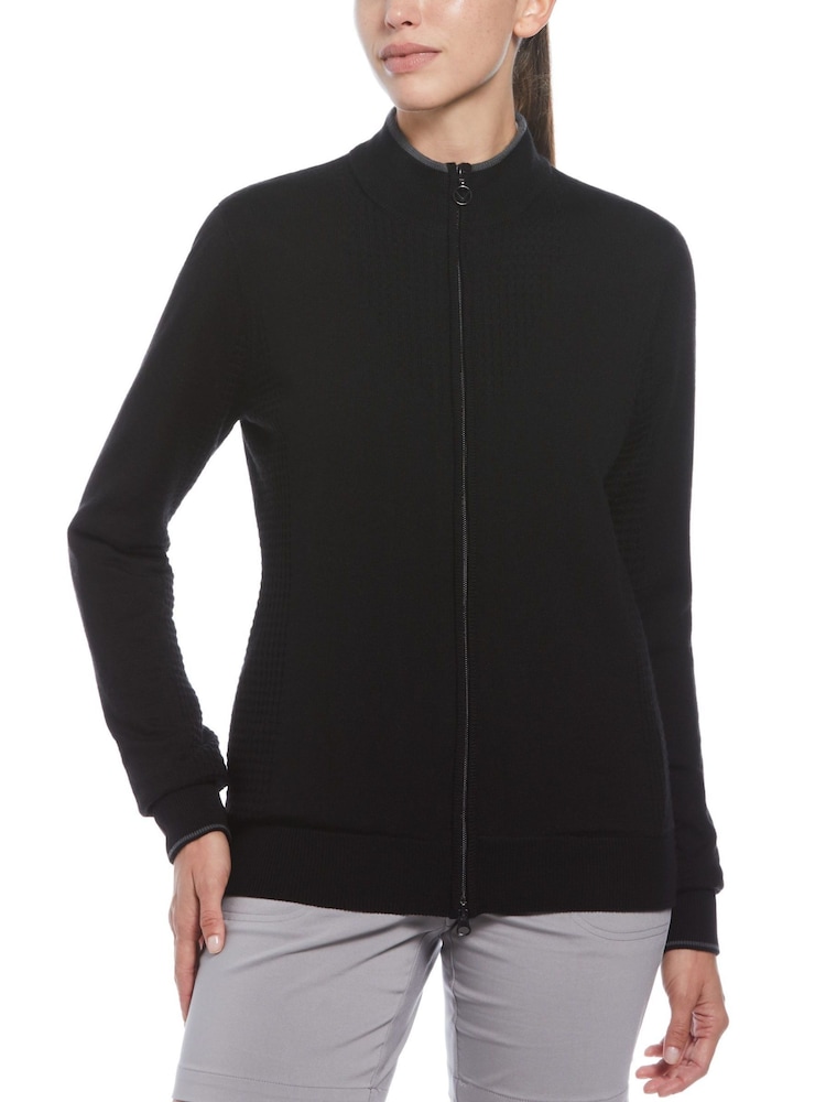Callaway Apparel Ladies Blue Golf Lined Windstopper Full Zipped Sweater - Image 1 of 4
