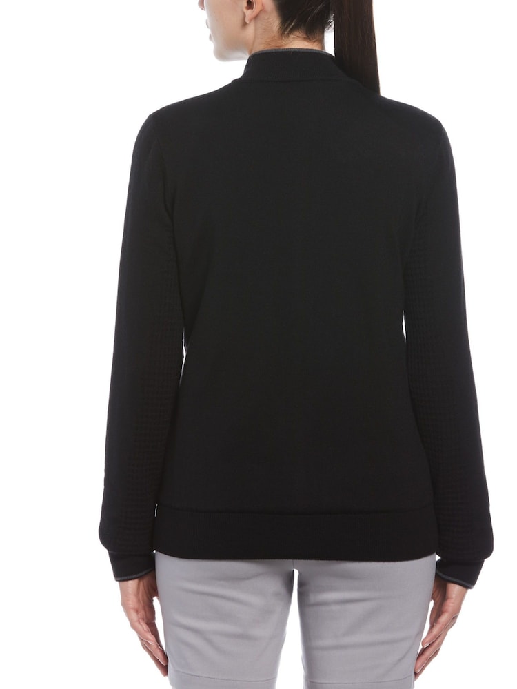 Callaway Apparel Ladies Blue Golf Lined Windstopper Full Zipped Sweater - Image 2 of 4 Callaway Apparel Ladies Blue Golf Lined Windstopper Full Zipped Sweater - Image 2 of 4