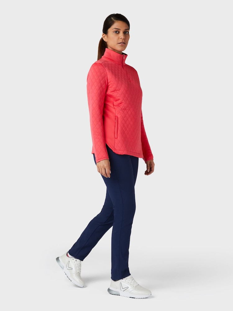 Callaway Apparel Ladies Pink Golf Quilted Fleece - Image 1 of 5
