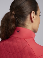 Callaway Apparel Ladies Pink Golf Quilted Fleece - Image 2 of 5