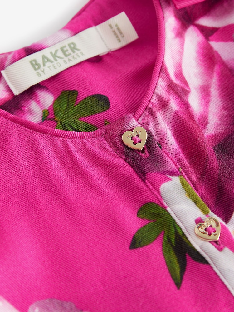 Baker by Ted Baker Pink Floral Playsuit - Image 4 of 4