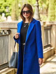 Sosandar Blue Single Breasted Coat - Image 3 of 5