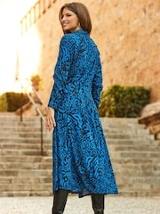 Sosandar Blue Midi Shirt Dress - Image 2 of 3
