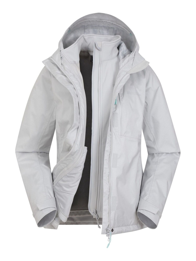 Mountain Warehouse Grey Womens Whirlwind Waterproof 3 In 1 Jacket - Image 2 of 6