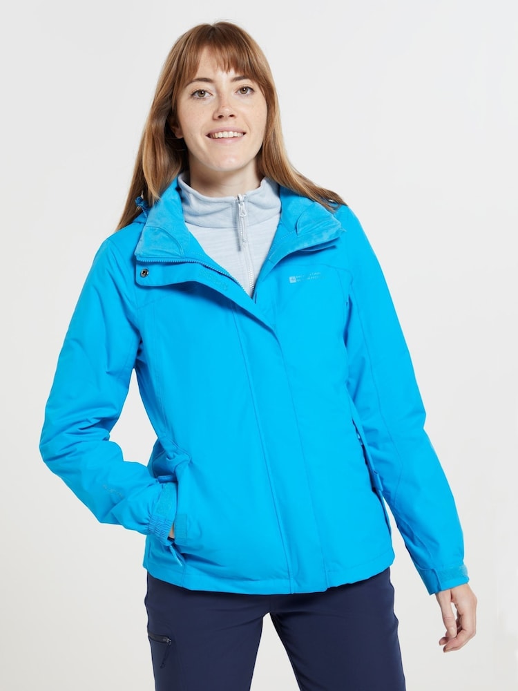 Mountain Warehouse Blue Womens Storm Waterproof 3 In 1 Jacket - Image 1 of 6