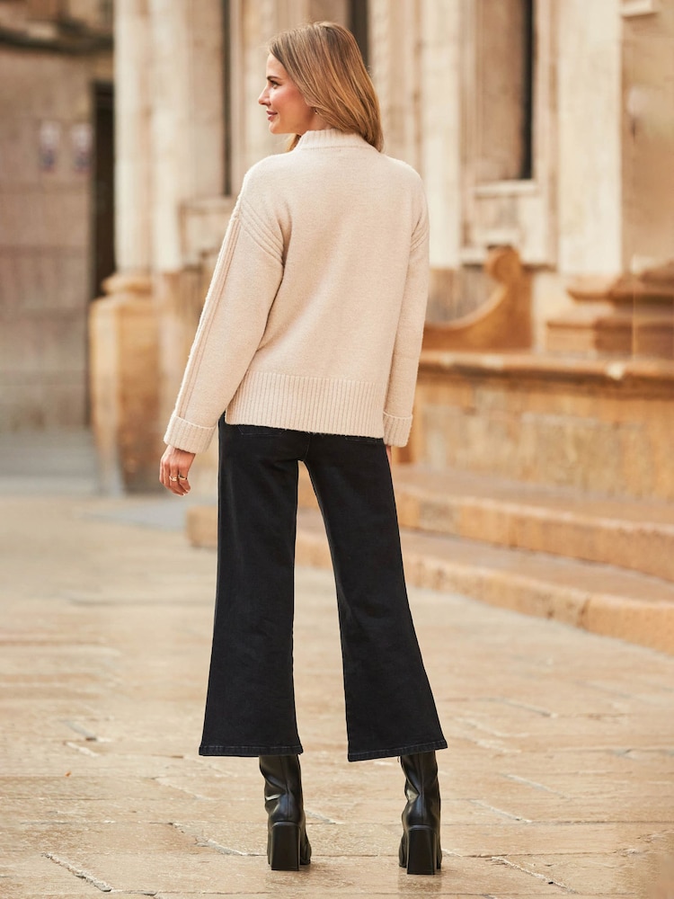 Sosandar Natural Turtleneck Jumper - Image 2 of 5