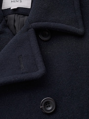 Seasalt Cornwall Blue Channel Wool Blend Coat - Image 9 of 9