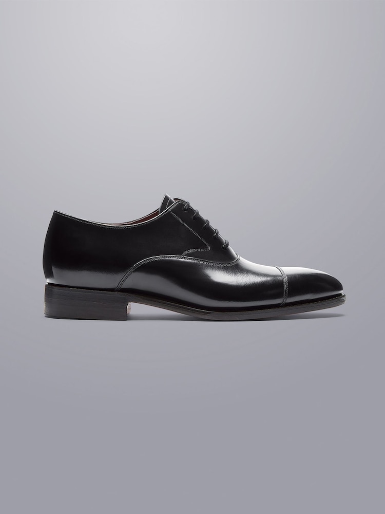 Charles Tyrwhitt Black High Shine Leather Made In England Oxford Shoes - Image 1 of 3