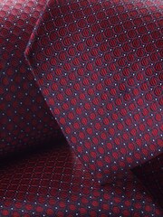 Charles Tyrwhitt Red Semi Plain Silk Stain Resistant Pattern Tie - Image 2 of 2