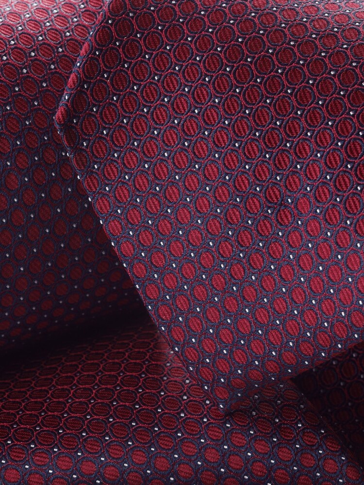 Charles Tyrwhitt Red Semi Plain Silk Stain Resistant Pattern Tie - Image 2 of 2