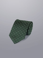 Charles Tyrwhitt Green Silk Stain Resistant Tie - Image 1 of 2