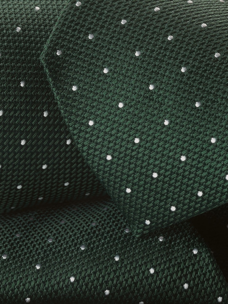 Charles Tyrwhitt Green Silk Stain Resistant Tie - Image 2 of 2