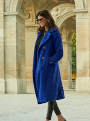 Sosandar Blue Borg Coat - Image 3 of 5