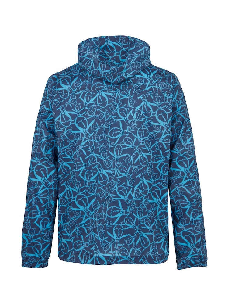 Original Penguin Golf Mens Blue Quarter Zip Trademark Printed Wind Jacket - Image 2 of 2