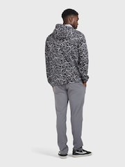 Original Penguin Golf Mens Quarter Zip Trademark Printed Black Wind Jacket - Image 2 of 3