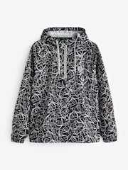 Original Penguin Golf Mens Quarter Zip Trademark Printed Black Wind Jacket - Image 3 of 3