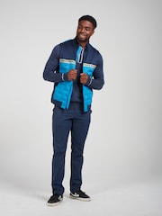 Original Penguin Golf Mens Blue Insulated Mixed Media 80s Primalot Block Vest - Image 3 of 5