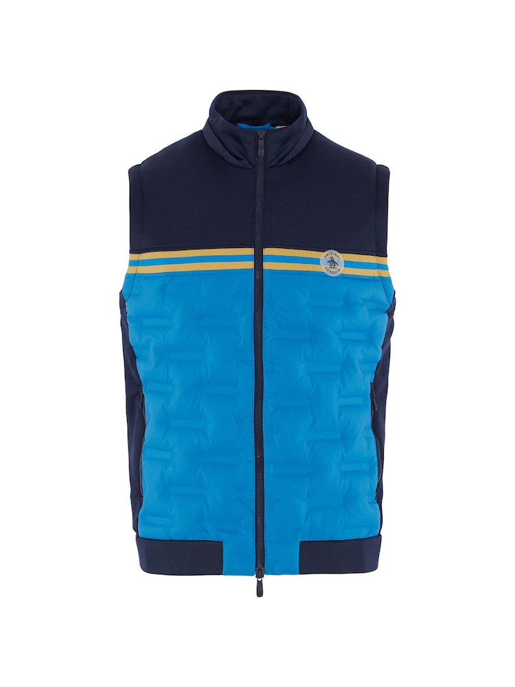 Vesta Primalot Block pentru bărbați Original Penguin Golf Albastru Insulated Mixed Media 80 - Image 4 of 5