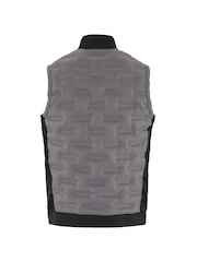 Original Penguin Golf Mens Insulated Mixed Media 80s Primalot Block Black Vest - Image 5 of 5