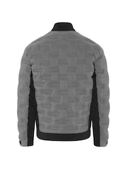 Original Penguin Golf Mens Insulated Mixed Media 80s Primalot Black Bomber Jacket - Image 2 of 2