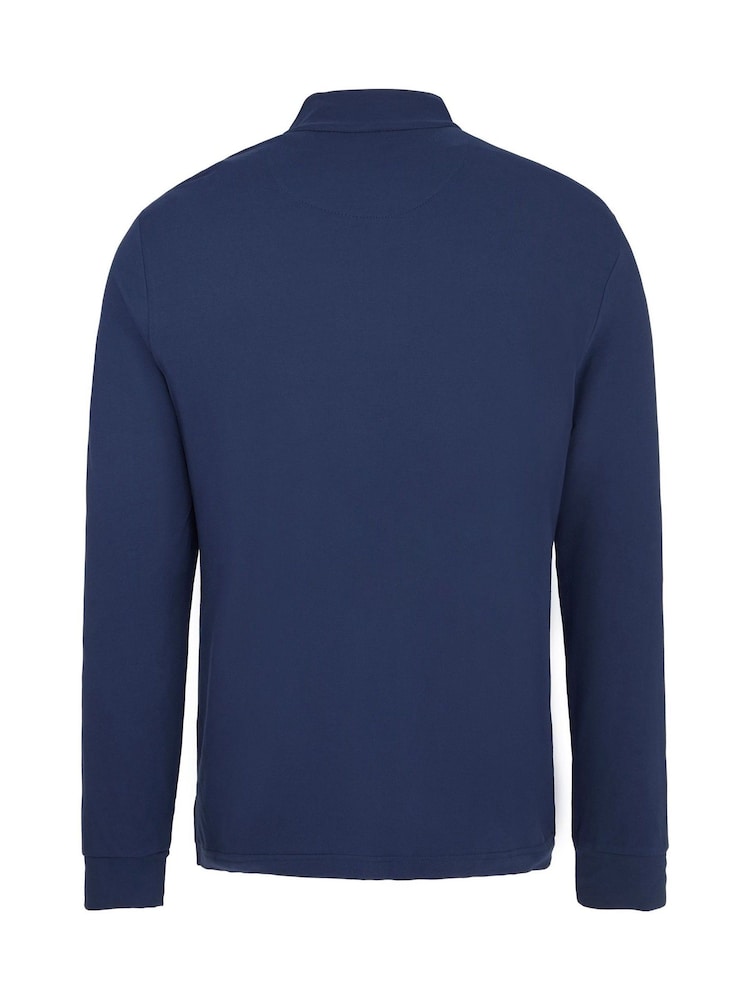 Original Penguin Golf Mens Blue Lightweight 1/4 zip Heritage Block Pullover Jacket - Image 2 of 2