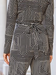 Sosandar Blue Wrap Front Wide Leg Jumpsuit - Image 5 of 5