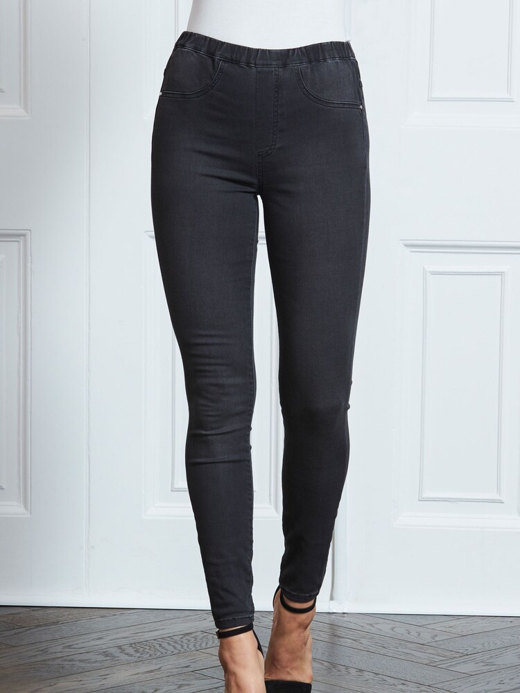 Sosandar Grey Soft Touch Jeggings - Image 2 of 4