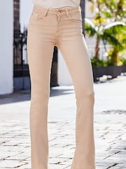 Sosandar Cream Kick Flare Jeans - Image 4 of 5