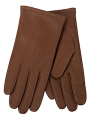 Totes Brown 3 Point Smartouch Winter Leather Gloves - Image 2 of 2