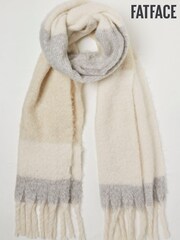 FatFace Natural Talia Stripe Scarf - Image 1 of 2