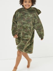 Sweat à capuche FatFace oversize camouflage - Image 1 de 5