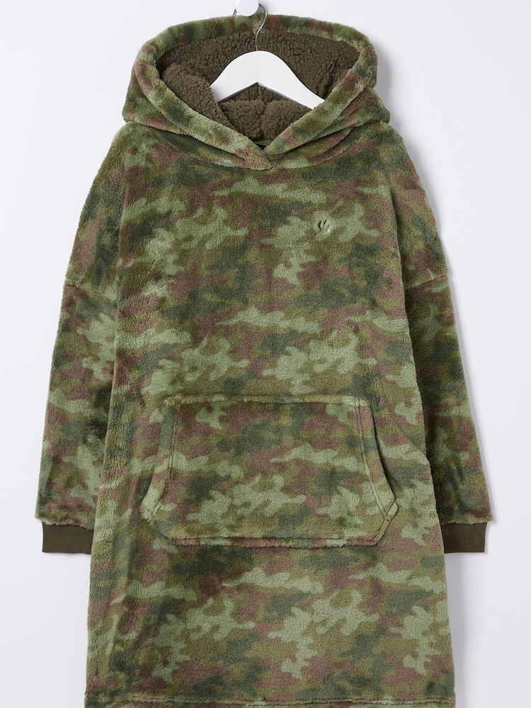 Sweat à capuche FatFace oversize camouflage - Image 5 de 5